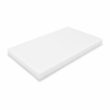 Planche à découper en polyéthylène blanc à pied 400x300x20mm