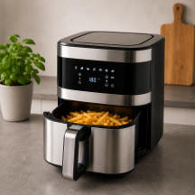Friteuse à air chaud airfryer ecofry 5,5 litres 1700 watts 40°-250°c 8 programmes
