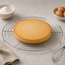 Grille Rond chrome pour pâtisserie avec pied Diamètre 32cm