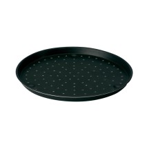 Moule à pizza anti-adhésif perforé noir