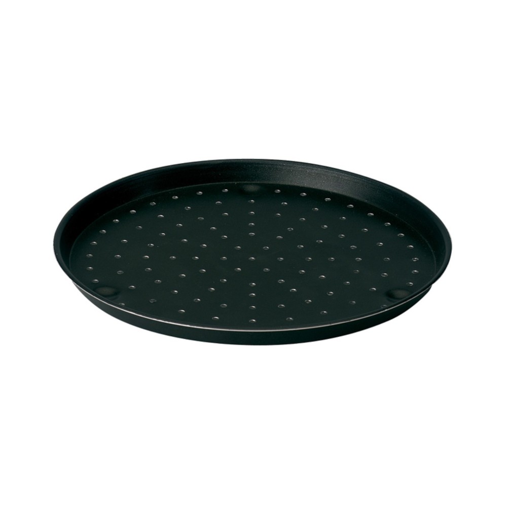 Moule à pizza anti-adhésif perforé noir