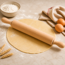 Rouleau pâtisserie en hetrfouet fil en inox manche en fibreglass 50cme avec poignée 50cm