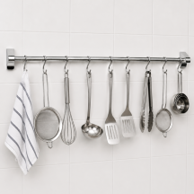 Penderie Murale inox 12 crochets Langueur 100cm