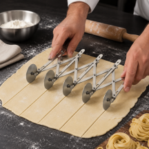 Rouleau multicoupe 5 roulettes en inox