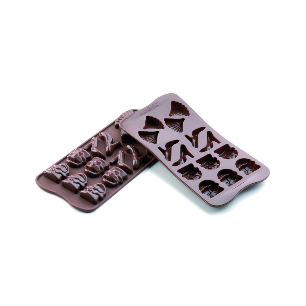 Moule en silicone pour chocolat 14 sujets Fashion dimensions 41 x 32 mm hauteur 12 mm