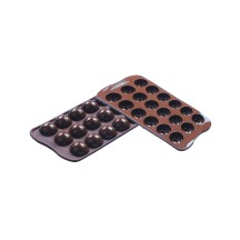 Moule en silicone pour chocolat 18 demi-ballons diamètre 27 mm hauteur 14 mm