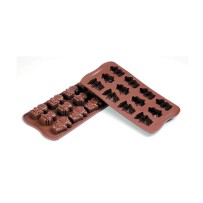 Moule en silicone pour chocolat 12 robots dimensions 39 x 26 mm hauteur 16 mm