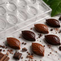 Moule à chocolat feuille en polystyrène 24 pièces
