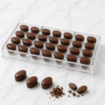 Moule à chocolat ovale en polystyrène 32 pièces