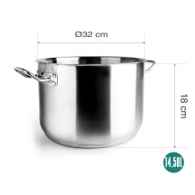 Braisière avec couvercle Diamètre 32 cm Hauteur 18 cm 14 litres