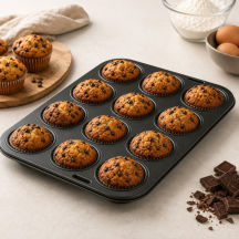 Plaque antiadhésive 12 muffins Dimensions 35 × 26,5 × Hauteur 3 cm