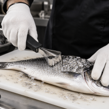 Ecailleur à poisson professionnel noir 16cm