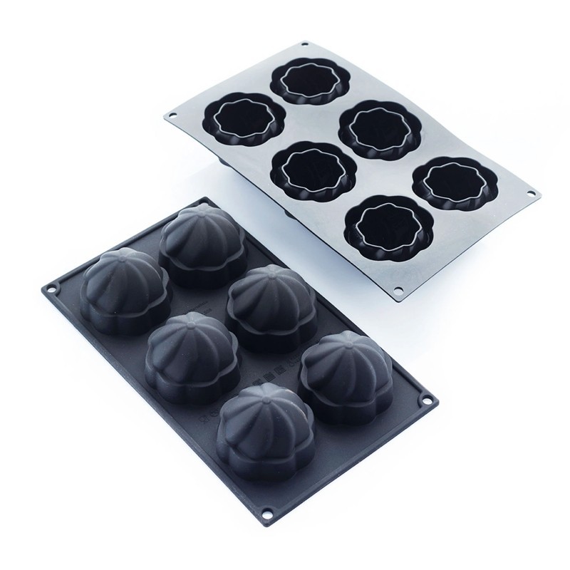 Moule en silicone twist 6 pièces Diamètre 62 Hauteur 55mm 110ml 297x176mm