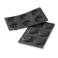 Moule en silicone tartelette 6 pièces Diamètre 70/51 Hauteur 20mm 70ml 297x176mm