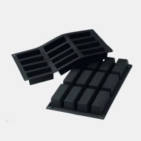 Moule en silicone Plum cake 12 pièces 79x29x30mm 30ml 297x176mm, 70 ml