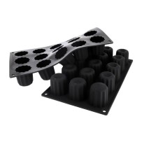 Moule en silicone bordelais 15 pièces Diamètre 45 Hauteur 45mm 60ml 297x176mm
