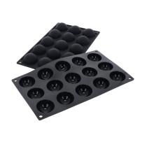 Moule en silicone demi sphère 15 pièces Diamètre 40 Hauteur 20mm 20ml 297x176mm