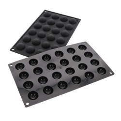 Moule en silicone sphère 24 pièces Diamètre 70 Hauteur 35mm 90ml 595x395mm